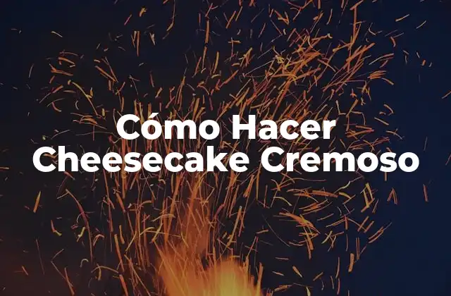 ¿Qué es un Cheesecake Cremoso y Para Qué Sirve?