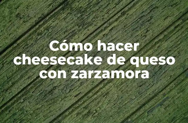 Cómo Hacer Cheesecake de Queso con Zarzamora 2 Cheesecake de queso con zarzamora: qué es y para qué sirve