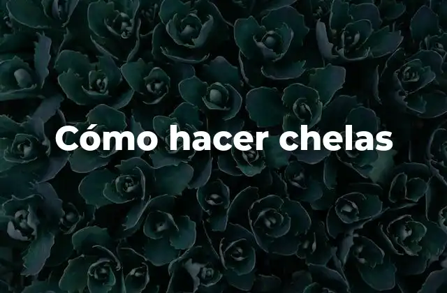 Cómo Hacer Chelas