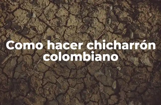¿Qué es el chicharrón colombiano?