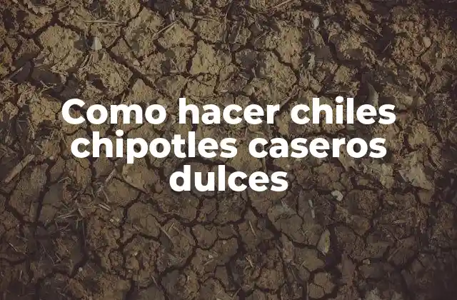 Como Hacer Chiles Chipotles Caseros Dulces