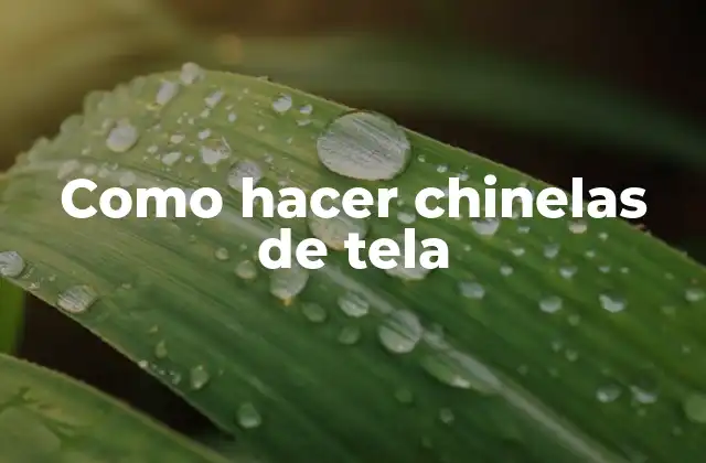 Como Hacer Chinelas de Tela