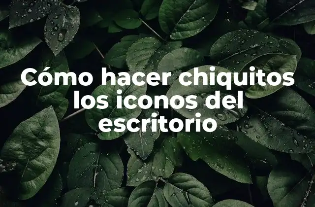 Cómo Hacer Chiquitos los Iconos Del Escritorio