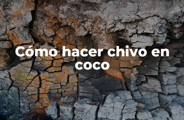 Cómo Hacer Chivo en Coco