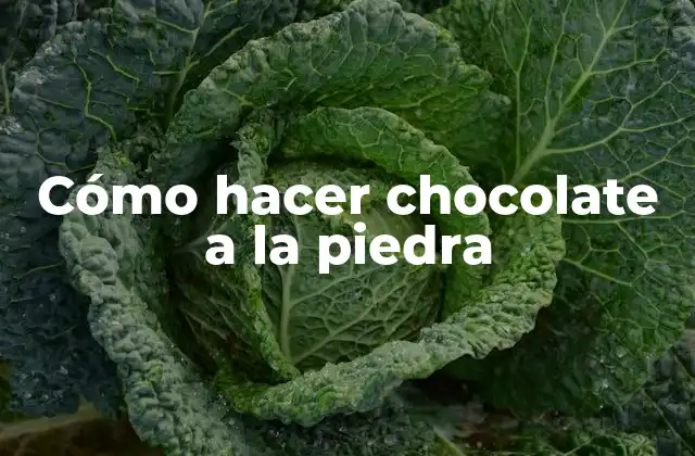 Cómo hacer chocolate a la piedra