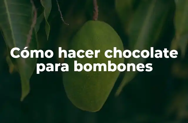 Cómo Hacer Chocolate para Bombones