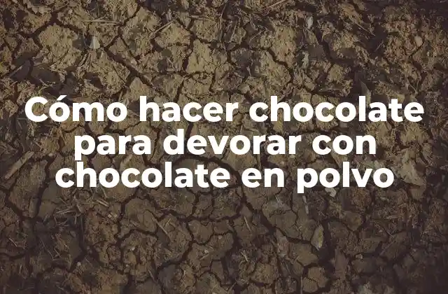 Cómo Hacer Chocolate para Devorar con Chocolate en Polvo 2 Chocolate en polvo: ¿Qué es y para qué sirve?