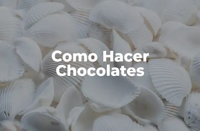 Como Hacer Chocolates