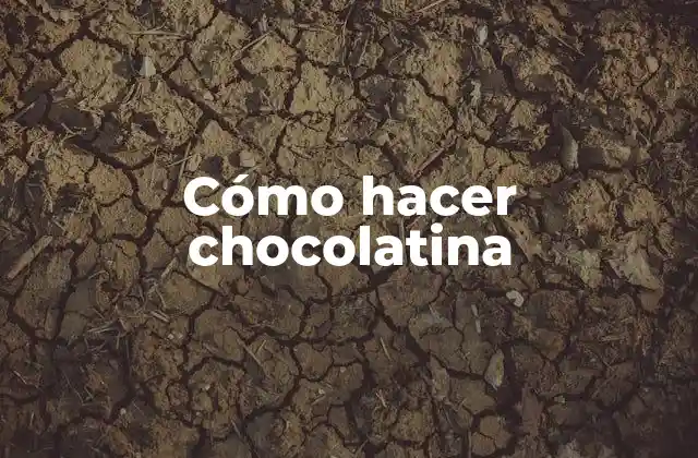 Cómo Hacer Chocolatina
