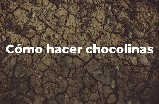 Cómo Hacer Chocolinas