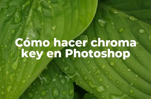 Cómo Hacer Chroma Key en Photoshop