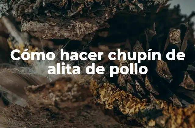 Cómo Hacer Chupín de Alita de Pollo