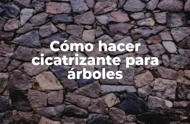 ¿Qué es un cicatrizante para árboles?