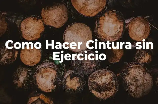 Como Hacer Cintura sin Ejercicio