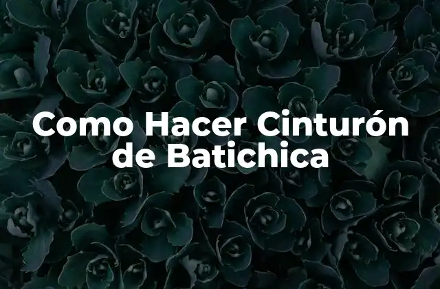 Como Hacer Cinturón de Batichica 2 ¿Qué es la Batichica y para Qué Sirve?