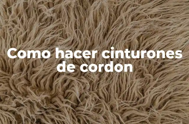 ¿Qué es un cinturón de cordon y para qué sirve?