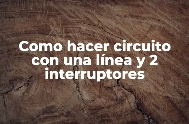 Como Hacer Circuito con una Línea y 2 Interruptores
