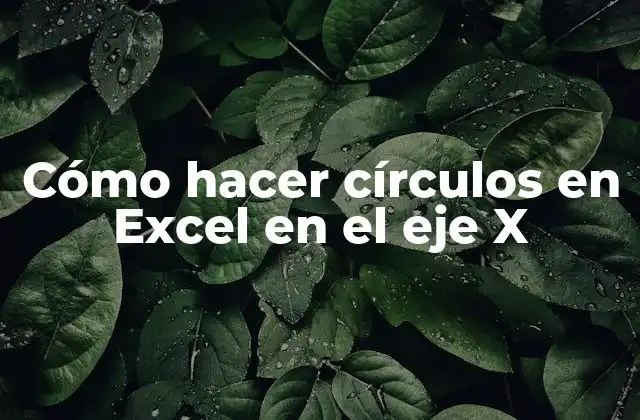Cómo Hacer Círculos en Excel en el Eje X