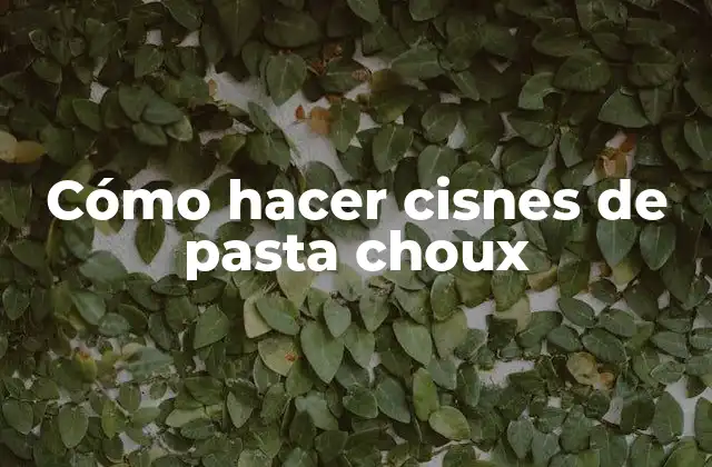 Cómo Hacer Cisnes de Pasta Choux