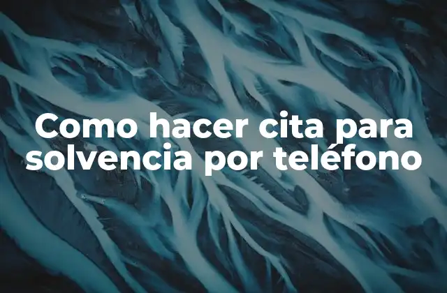 Como Hacer Cita para Solvencia por Teléfono
