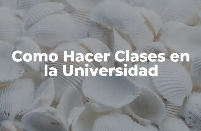 Como Hacer Clases en la Universidad 2 Qué es dar clases en la universidad