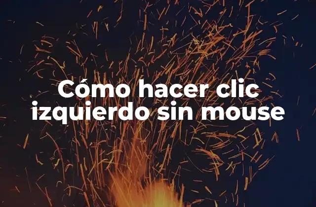 Cómo Hacer Clic Izquierdo sin Mouse 2 ¿Qué es hacer clic izquierdo sin mouse y para qué sirve?