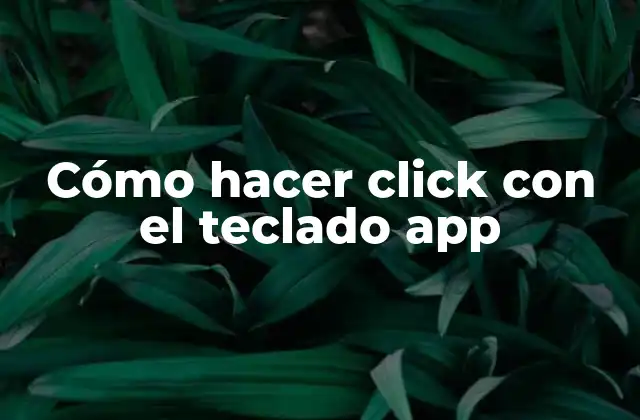 Cómo Hacer Click con el Teclado App