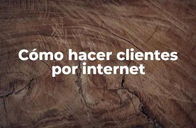 Cómo Hacer Clientes por Internet 2 Cómo hacer clientes por internet