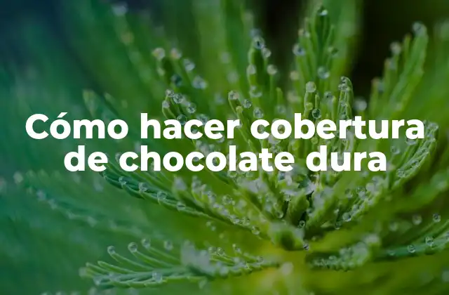 Cómo Hacer Cobertura de Chocolate Dura