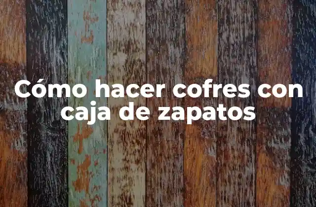 Cómo Hacer Cofres con Caja de Zapatos