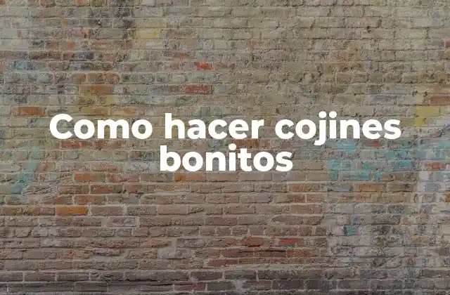 Cojines bonitos: Qué son y cómo se utilizan
