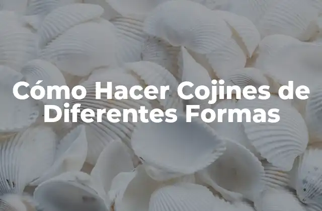 Cómo Hacer Cojines de Diferentes Formas