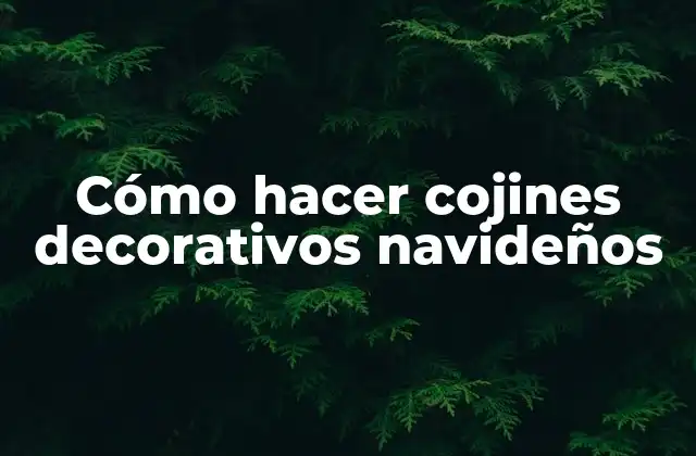 Cómo Hacer Cojines Decorativos Navideños 2 Cómo hacer cojines decorativos navideños