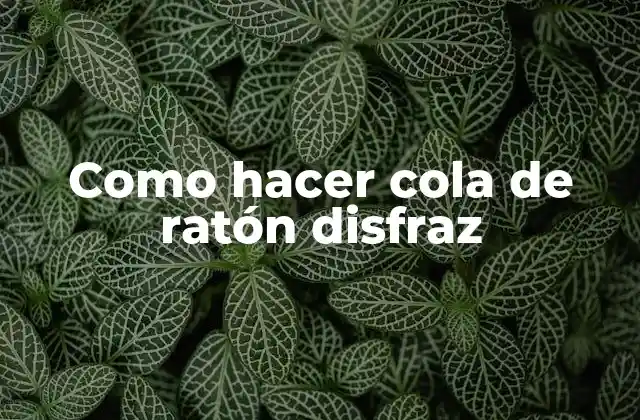 Como hacer cola de ratón disfraz