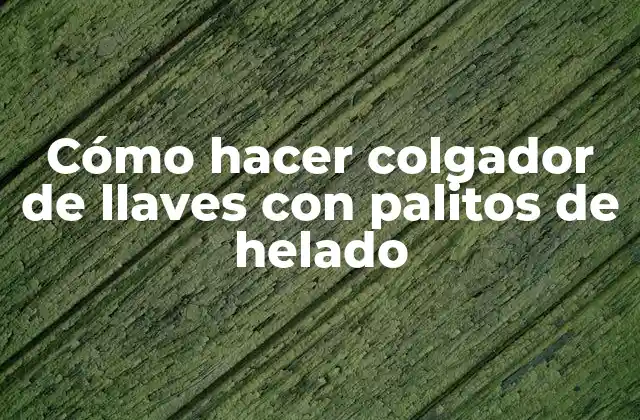 Cómo Hacer Colgador de Llaves con Palitos de Helado