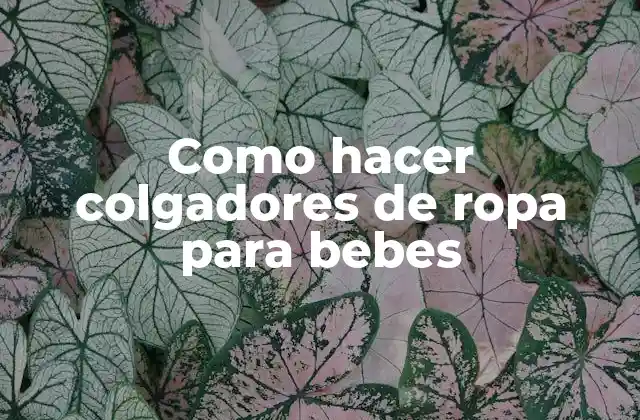 Como Hacer Colgadores de Ropa para Bebes