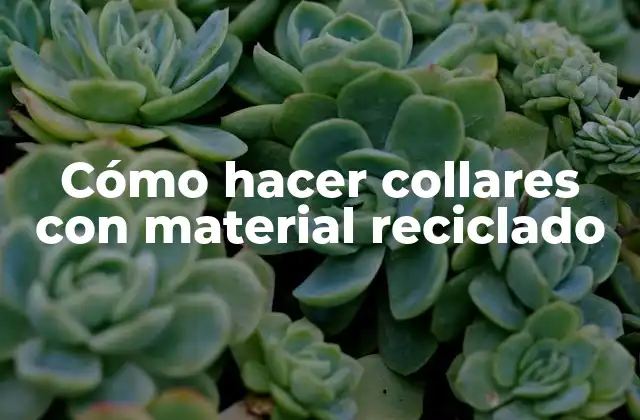 Cómo Hacer Collares con Material Reciclado