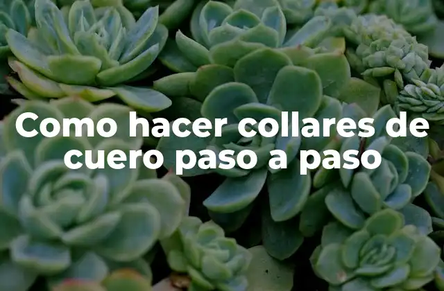 Como Hacer Collares de Cuero Paso a Paso