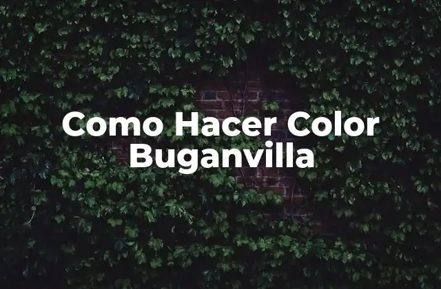 ¿Qué es el Color Buganvilla?