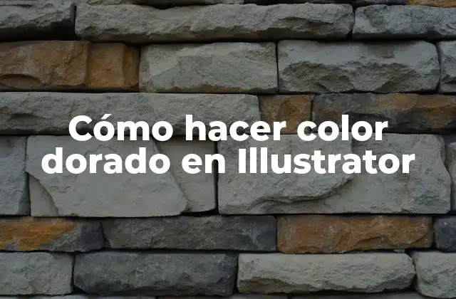 Cómo hacer color dorado en Illustrator