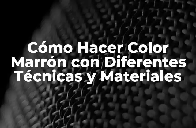 La Teoría del Color Marrón