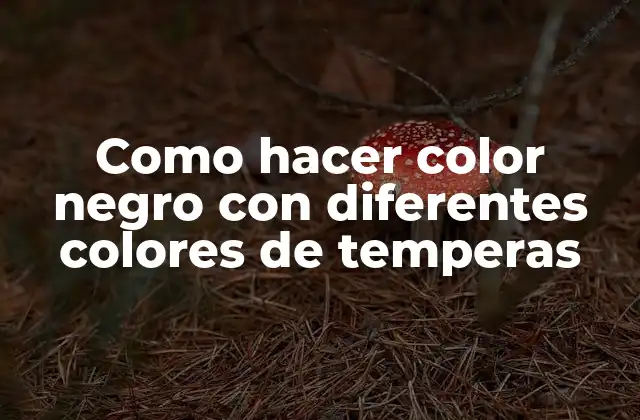 Como Hacer Color Negro con Diferentes Colores de Temperas