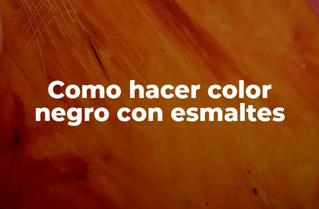 Como Hacer Color Negro con Esmaltes