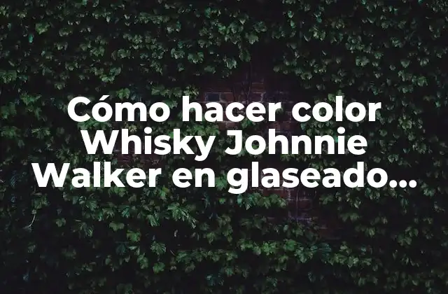 Cómo Hacer Color Whisky Johnnie Walker en Glaseado para Galletas