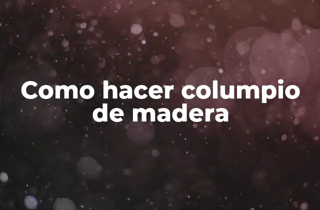 Como Hacer Columpio de Madera
