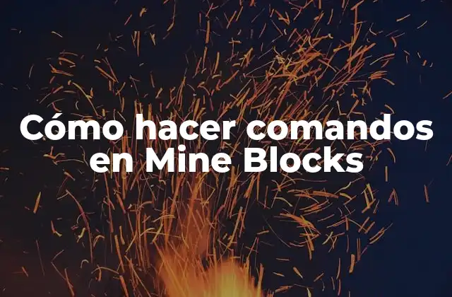 Cómo Hacer Comandos en Mine Blocks