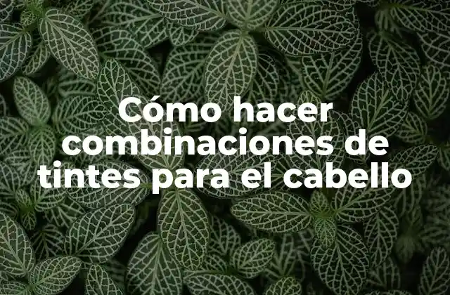 Cómo hacer combinaciones de tintes para el cabello
