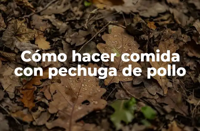 Cómo Hacer Comida con Pechuga de Pollo