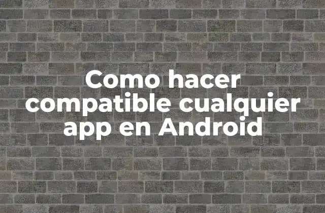Como Hacer Compatible Cualquier App en Android