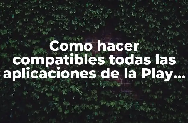 ¿Qué es la compatibilidad de aplicaciones en la Play Store?